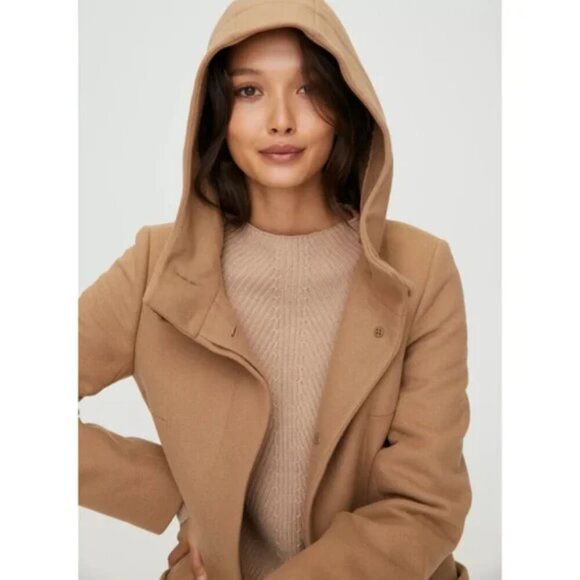 Aritzia Babaton Pearce Wool Coat Jacket Camel Size Small - Picture 2 of 10